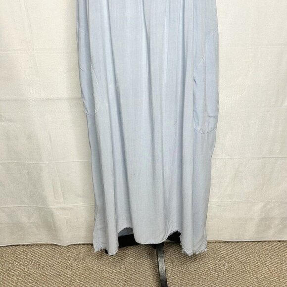 Anthropologie Saturday Sunday Blue Chambray Racer Back Smocked Dress Size XS - Picture 4 of 11